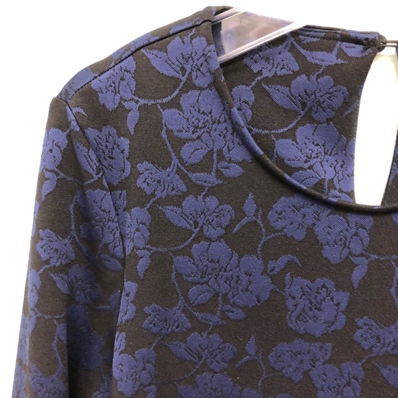 Guess | Kids Blue & Black Floral Dress | Size 16 - Picture 2 of 3